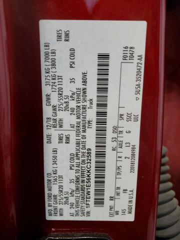 2019 FORD F150 SUPER 1FTEW1E56KKC32589