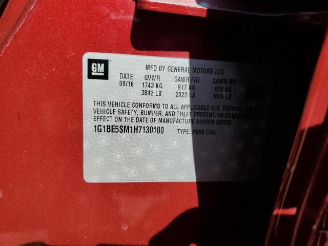 2017 CHEVROLET CRUZE LT #3234343055