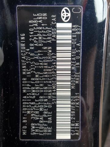 2025 TOYOTA COROLLA LE 5YFB4MDE3SP254787
