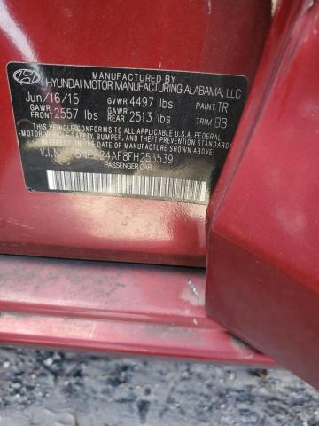 2015 HYUNDAI SONATA SE 5NPE24AF8FH253539