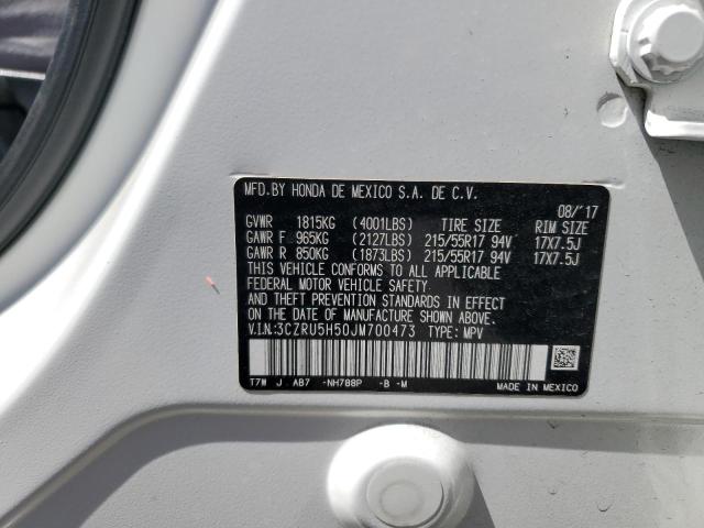 2018 HONDA HR-V EX 3CZRU5H50JM700473