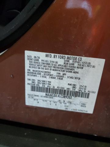 2020 FORD ECOSPORT S MAJ6S3JL4LC389202