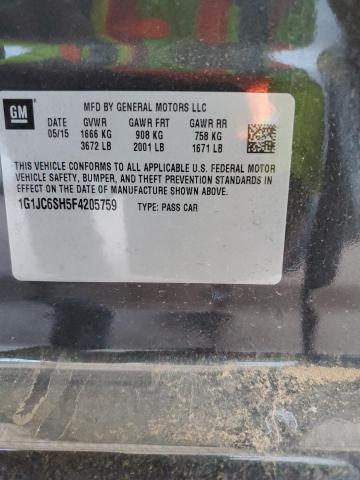 2015 CHEVROLET SONIC LT 1G1JC6SH5F4205759