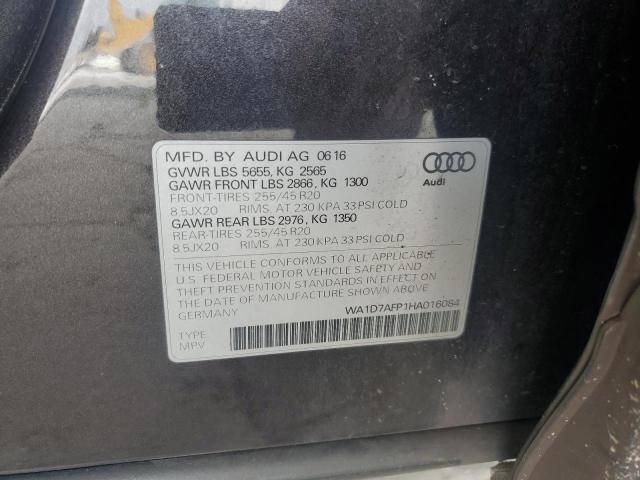 2017 AUDI Q5 PREMIUM PLUS S-LINE WA1D7AFP1HA016084