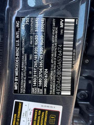 2016 MERCEDES-BENZ GLE 550E 4 4JGDA6DB0GA576474