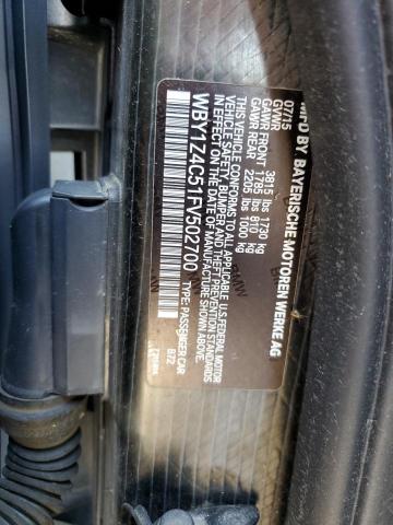 2015 BMW I3 REX - WBY1Z4C51FV502700
