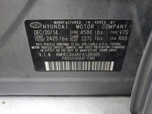 2015 HYUNDAI SONATA HYBRID KMHEC4A46FA138985