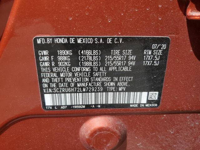 2020 HONDA HR-V EXL 3CZRU6H72LM729239