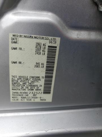 2019 NISSAN ALTIMA SL 1N4BL4EV0KC232522