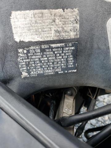 2008 KAWASAKI ZX1000 E JKAZXCE198A011455