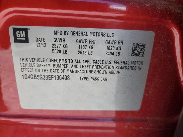 2014 BUICK LACROSSE - 1G4GB5G38EF196498