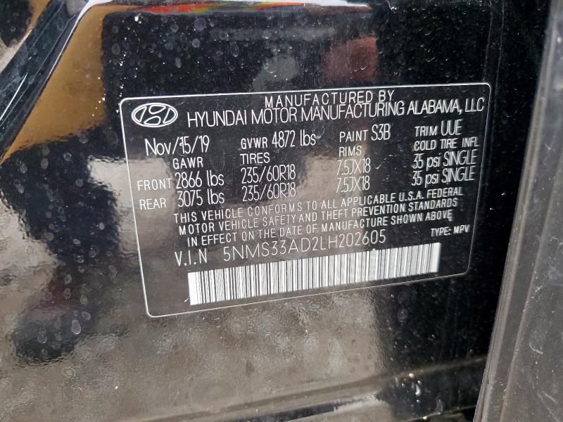 2020 HYUNDAI SANTA FE S - 5NMS33AD2LH202605