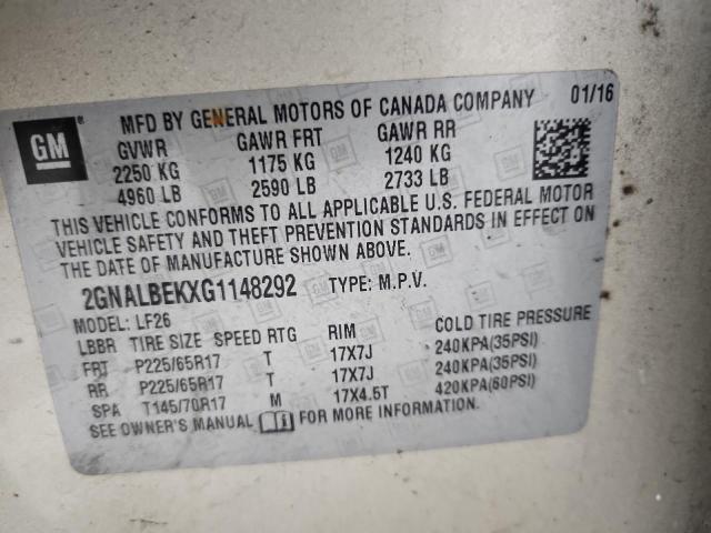 2016 CHEVROLET EQUINOX LS 2GNALBEKXG1148292