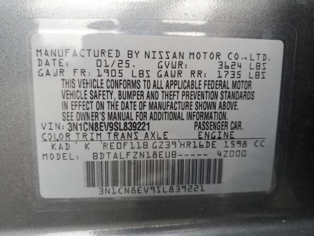 2025 NISSAN VERSA SV 3N1CN8EV9SL839221