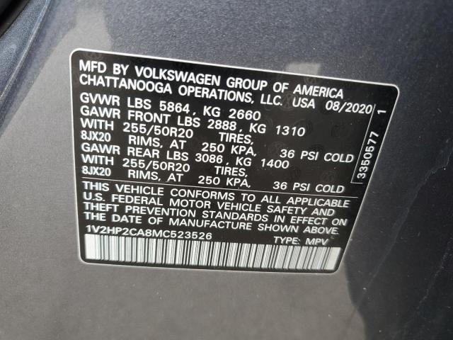 2021 VOLKSWAGEN ATLAS SE 1V2HP2CA8MC523526