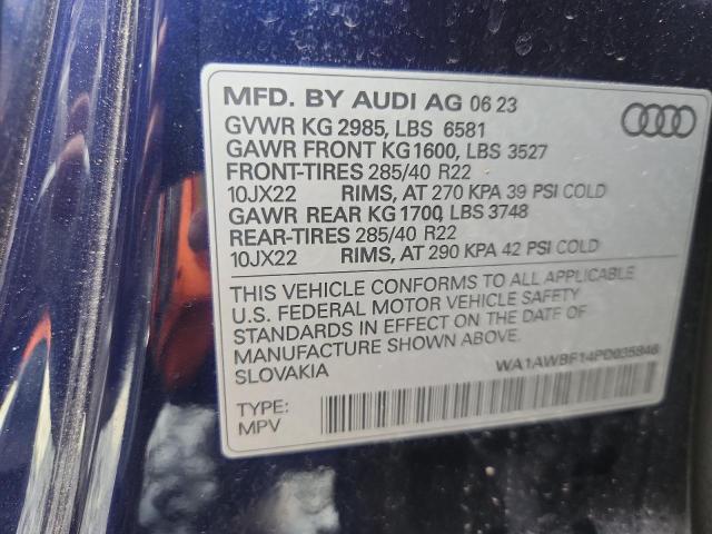 2023 AUDI SQ8 PREMIU WA1AWBF14PD035846