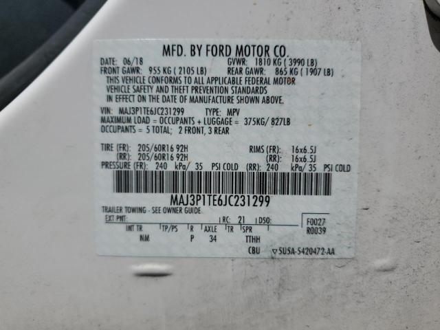 2018 FORD ECOSPORT S MAJ3P1TE6JC231299