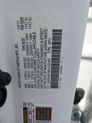 2017 HONDA CR-V LX 5J6RW6H38HL002364