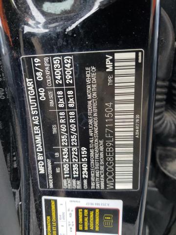 2020 MERCEDES-BENZ GLC 300 4M WDC0G8EB9LF711504