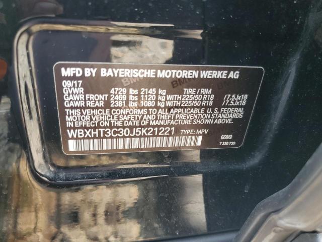 2018 BMW X1 XDRIVE2 WBXHT3C30J5K21221