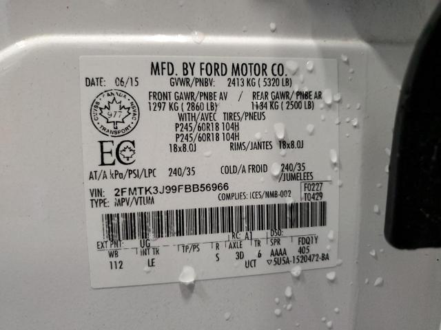 2015 FORD EDGE SEL - 2FMTK3J99FBB56966