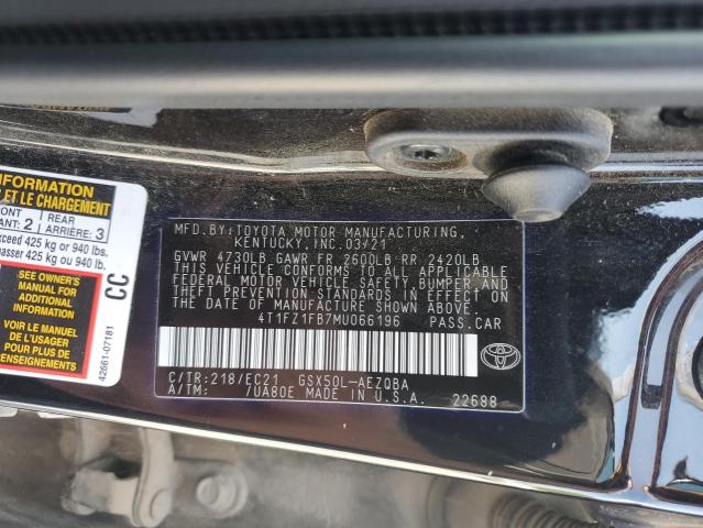 2021 TOYOTA AVALON TRD 4T1FZ1FB7MU066196