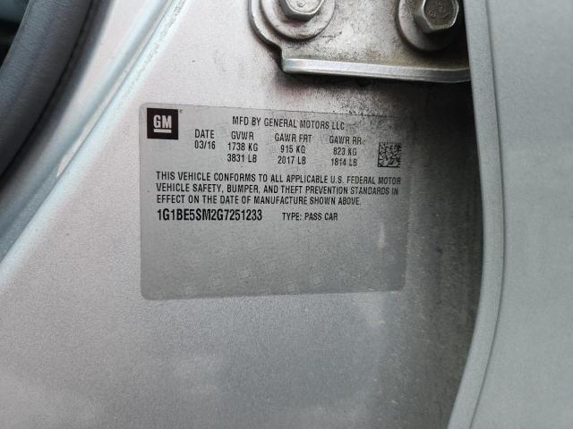 2016 CHEVROLET CRUZE LT 1G1BE5SM2G7251233