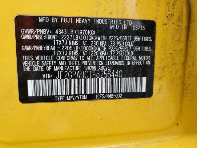 2015 SUBARU XV CROSSTR JF2GPADC1F8256440