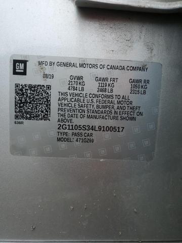 2020 CHEVROLET IMPALA PRE 2G1105S34L9100517