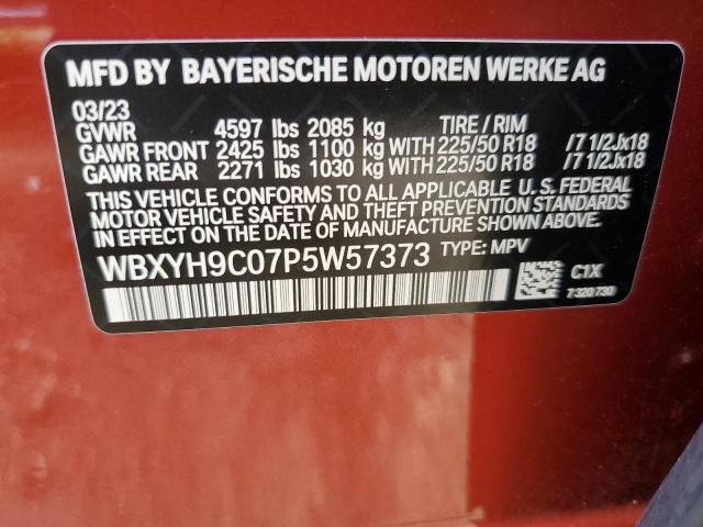 2023 BMW X2 SDRIVE2 WBXYH9C07P5W57373