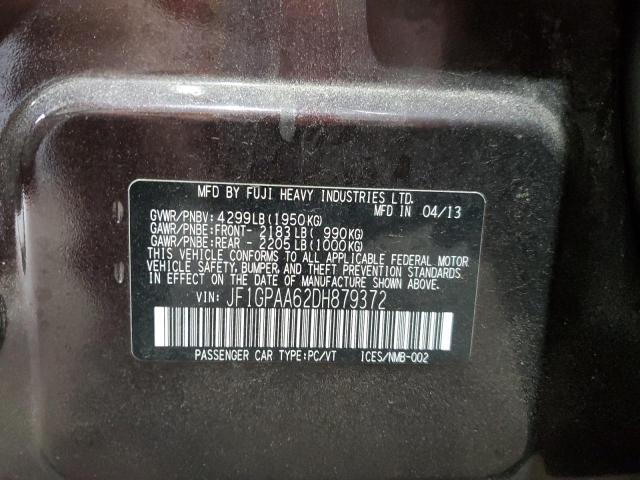 2013 SUBARU IMPREZA - JF1GPAA62DH879372
