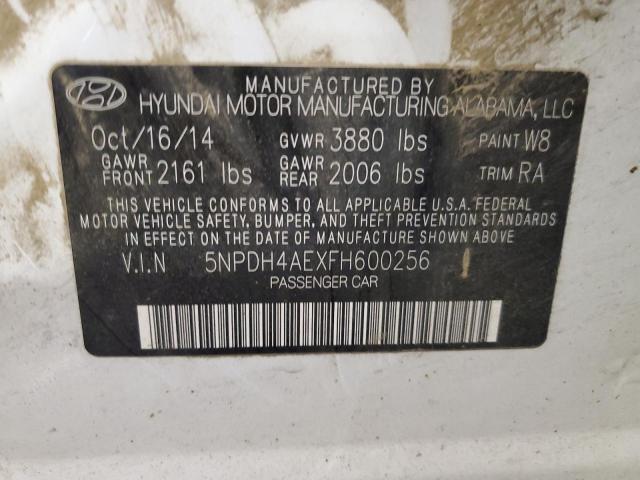 2015 HYUNDAI ELANTRA SE 5NPDH4AEXFH600256