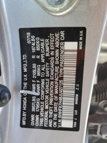 2018 HONDA CIVIC SPOR SHHFK7H48JU427125