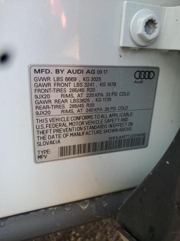 2018 AUDI Q7 PREMIUM WA1LAAF77JD014096