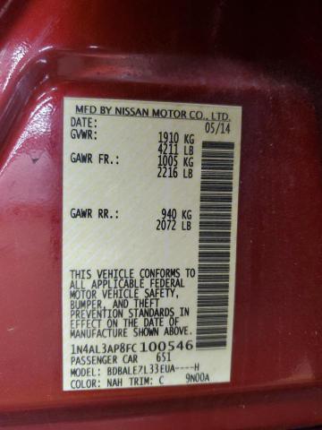 2015 NISSAN ALTIMA 2.5 1N4AL3AP8FC100546