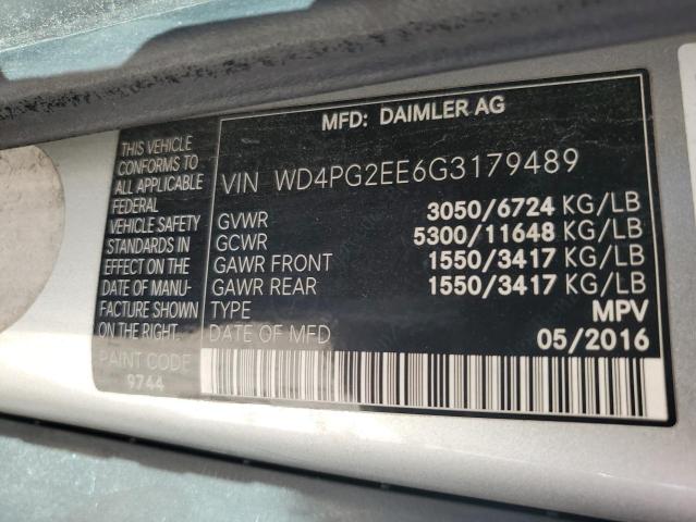 2016 MERCEDES-BENZ METRIS - WD4PG2EE6G3179489
