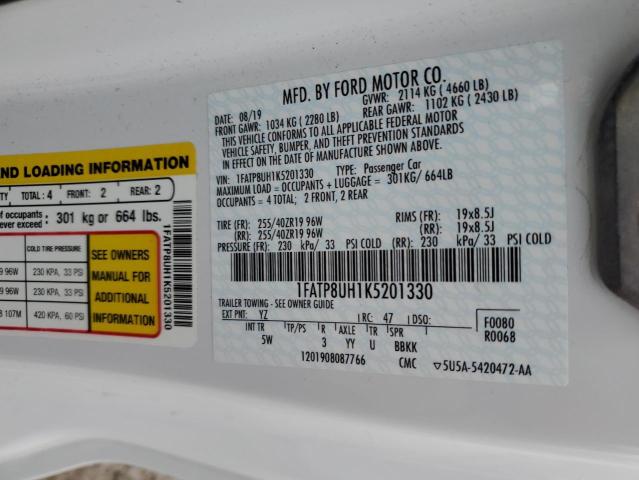 2019 FORD MUSTANG 1FATP8UH1K5201330