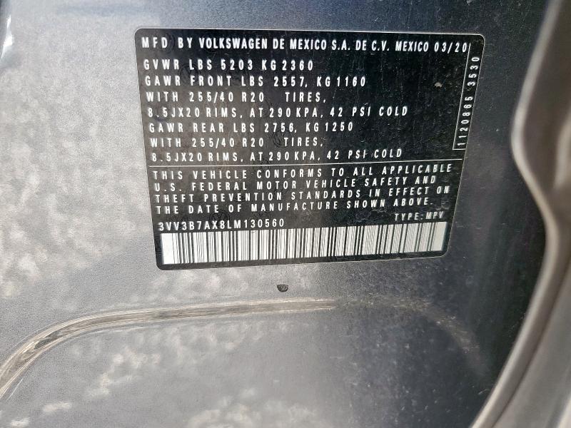 2020 VOLKSWAGEN TIGUAN SE 3VV3B7AX8LM130560