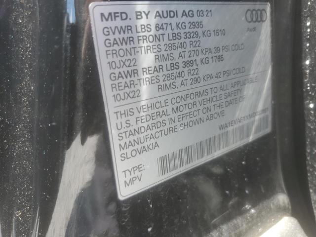 2021 AUDI Q8 PREMIUM WA1EVAF1XMD033951