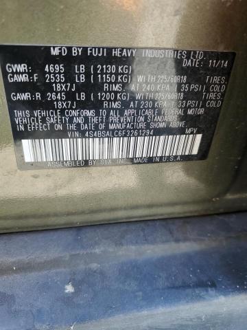 2015 SUBARU OUTBACK 2. 4S4BSALC6F3261294