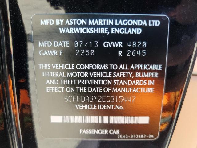 2014 ASTON MARTIN DB9 - SCFFDABM2EGB15447