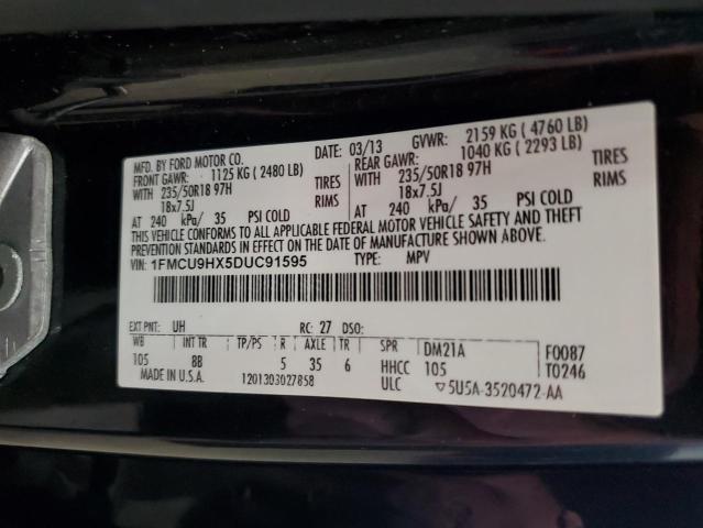 2013 FORD ESCAPE SEL - 1FMCU9HX5DUC91595