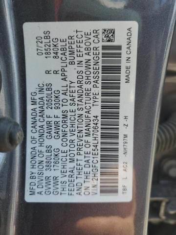 2020 HONDA CIVIC SI 2HGFC1E54LH706434