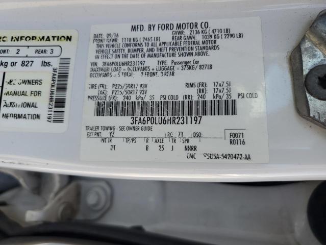 2017 FORD FUSION SE HYBRID 3FA6P0LU6HR231197