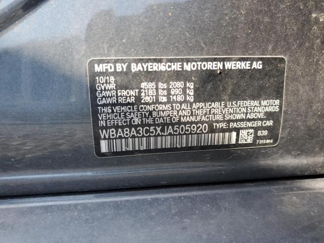 2018 BMW 320 XI WBA8A3C5XJA505920