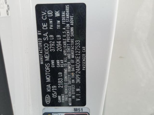 2019 KIA FORTE FE - 3KPF24AD0KE127533