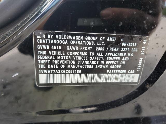 2016 VOLKSWAGEN PASSAT S 1VWAT7A3XGC057180