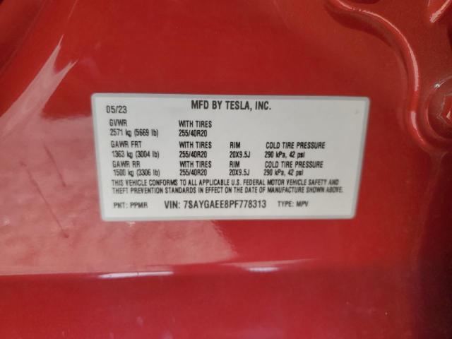 2023 TESLA MODEL Y - 7SAYGAEE8PF778313