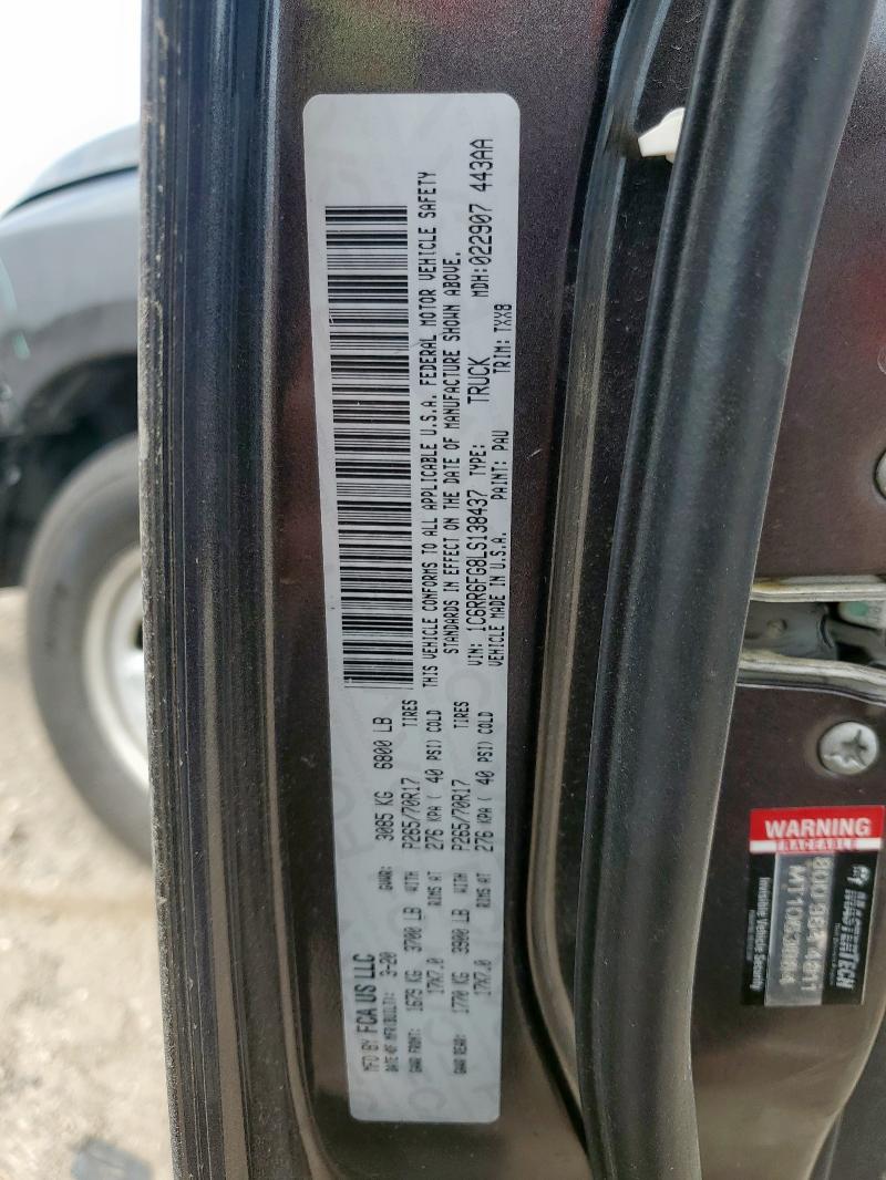 2020 RAM 1500 CLASS 1C6RR6FG8LS138437