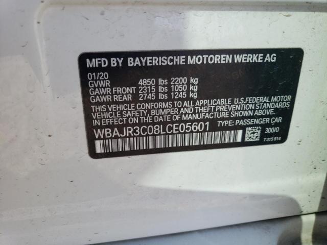 2020 BMW 530 I WBAJR3C08LCE05601